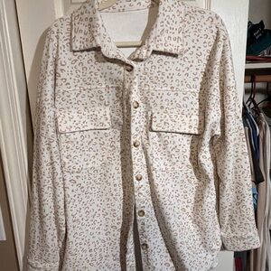 Leopard Print Button-Up Shirt